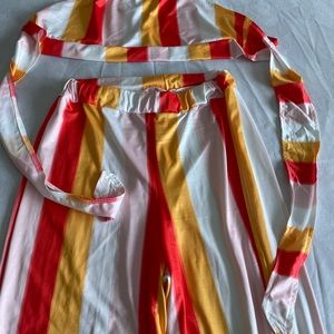 Two piece striped outfit